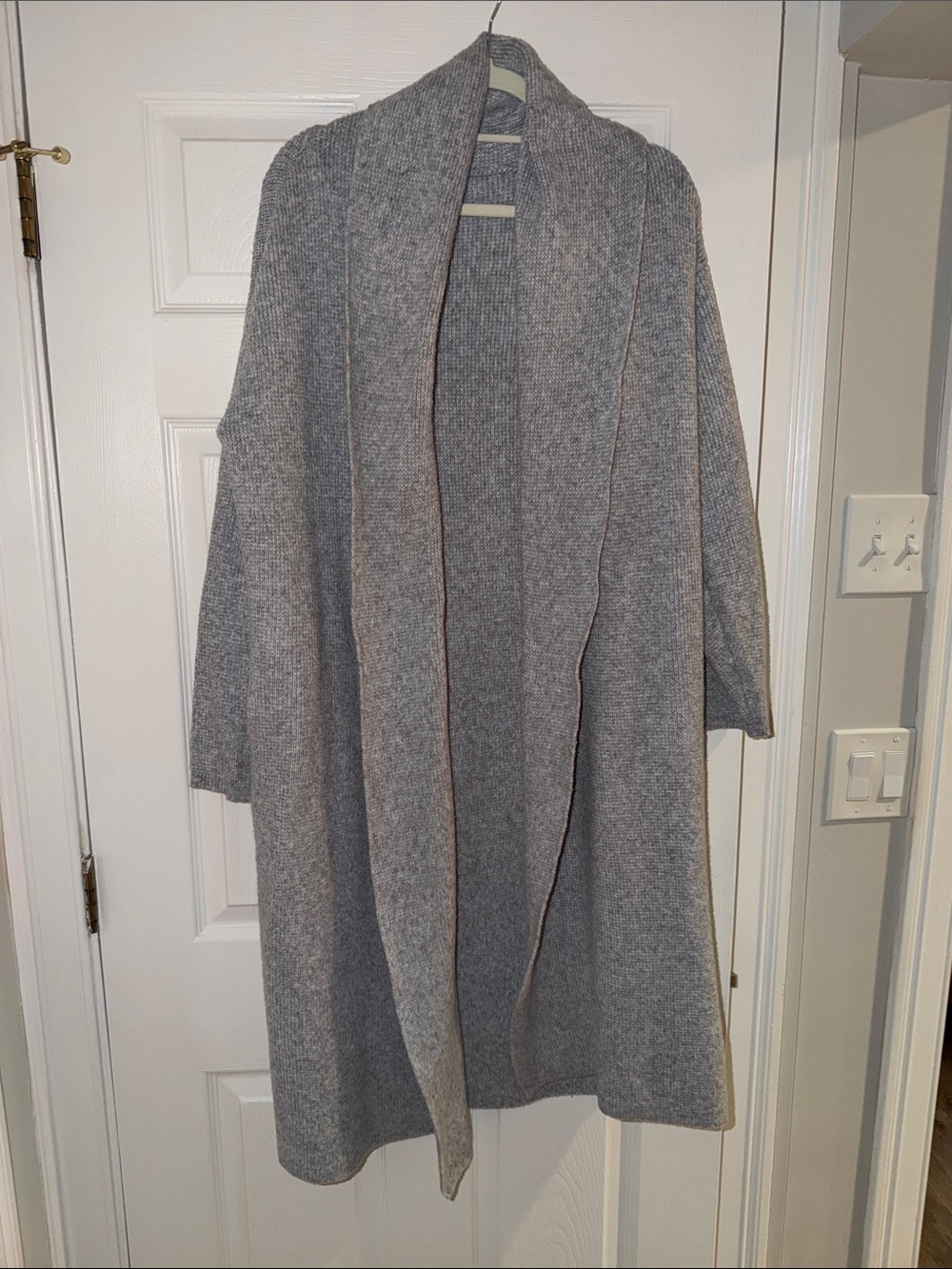 Cozy Open-Front Gray Women's Sweater Cardigan